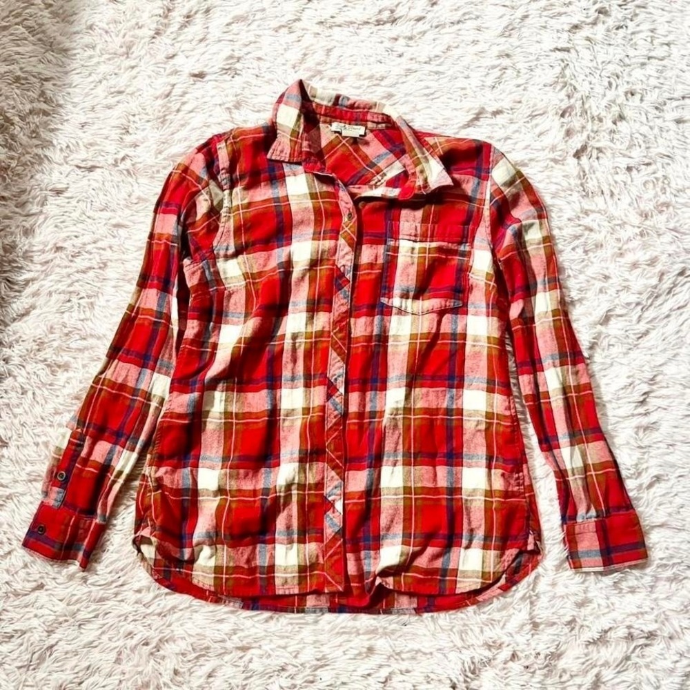 Lucky Brand Western Plaid Southern Cowgirl Button Down‎ Womens M Classic Rodeo